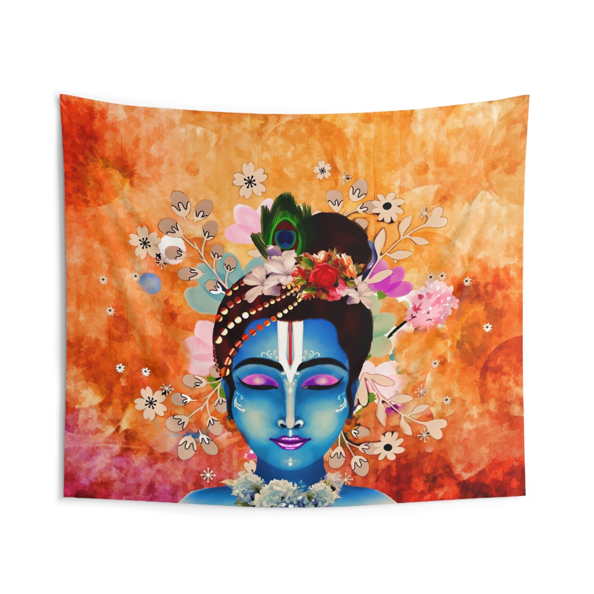 Blue Krishna Tapestry-1
