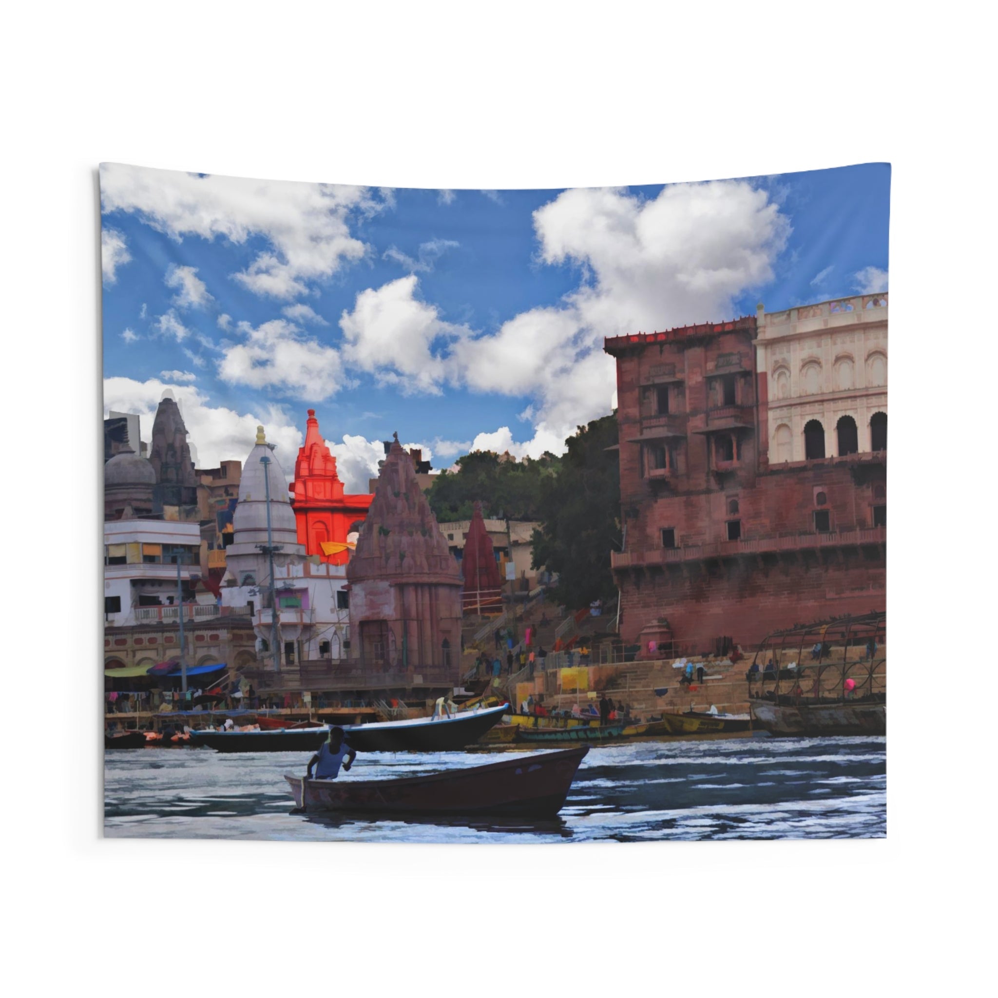 Varanasi Ganga River Tapestry-0