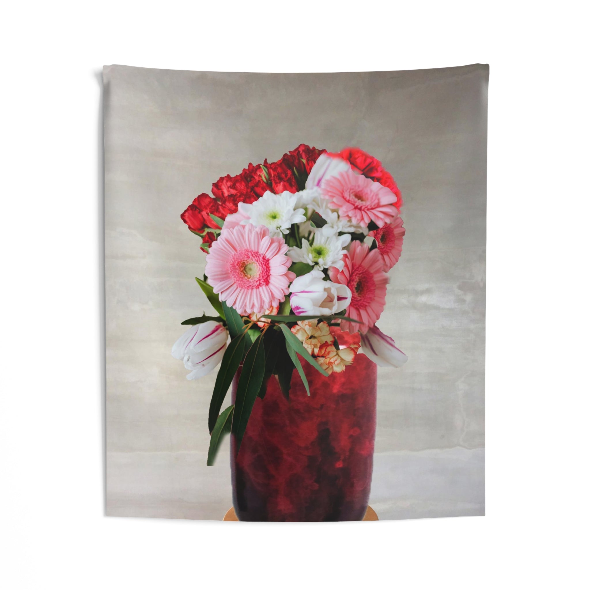 Red Flower Vase Tapestry-1
