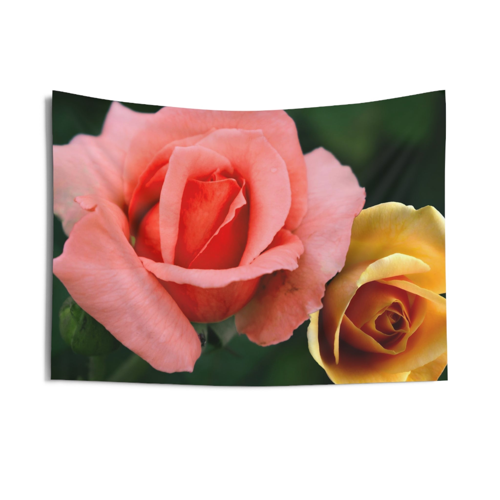 Pink And Yellow Rose Tapestry-2