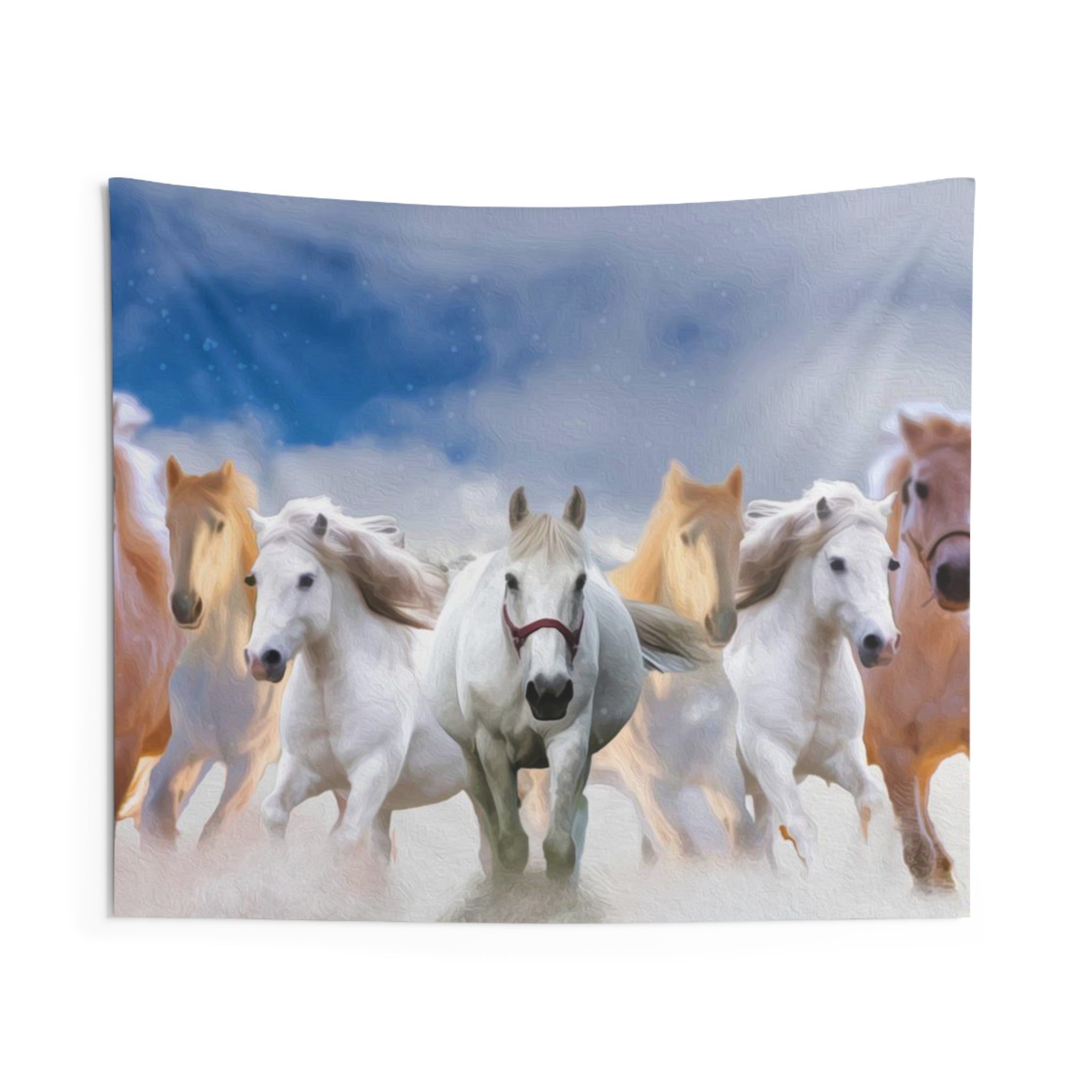 Seven Runing Horses Tapestry-2