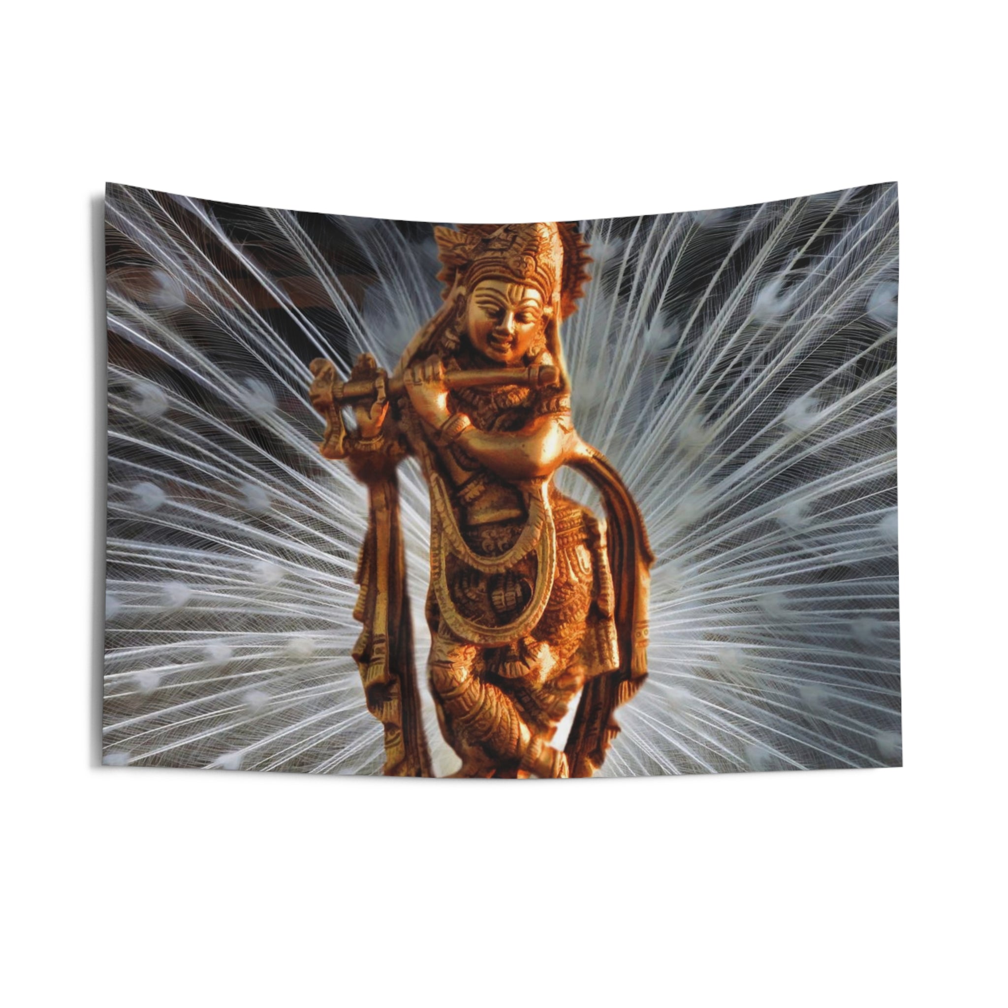 Krishna Peacock feather Tapestry-2