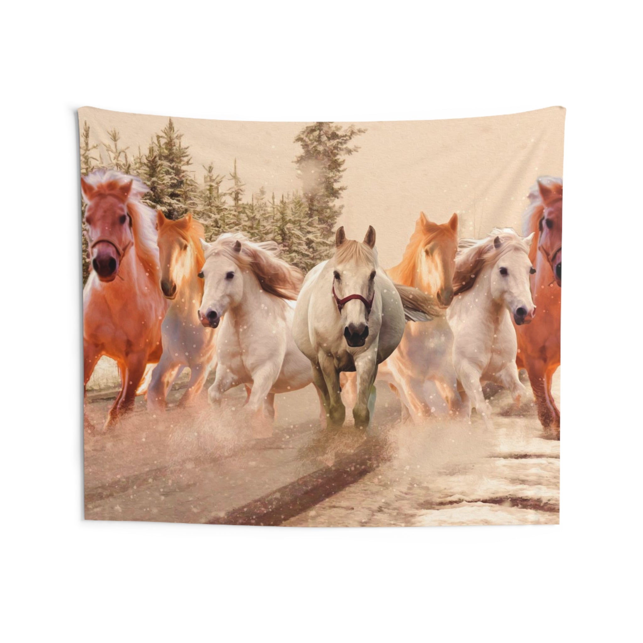Lucky Seven Horses Tapestry-3