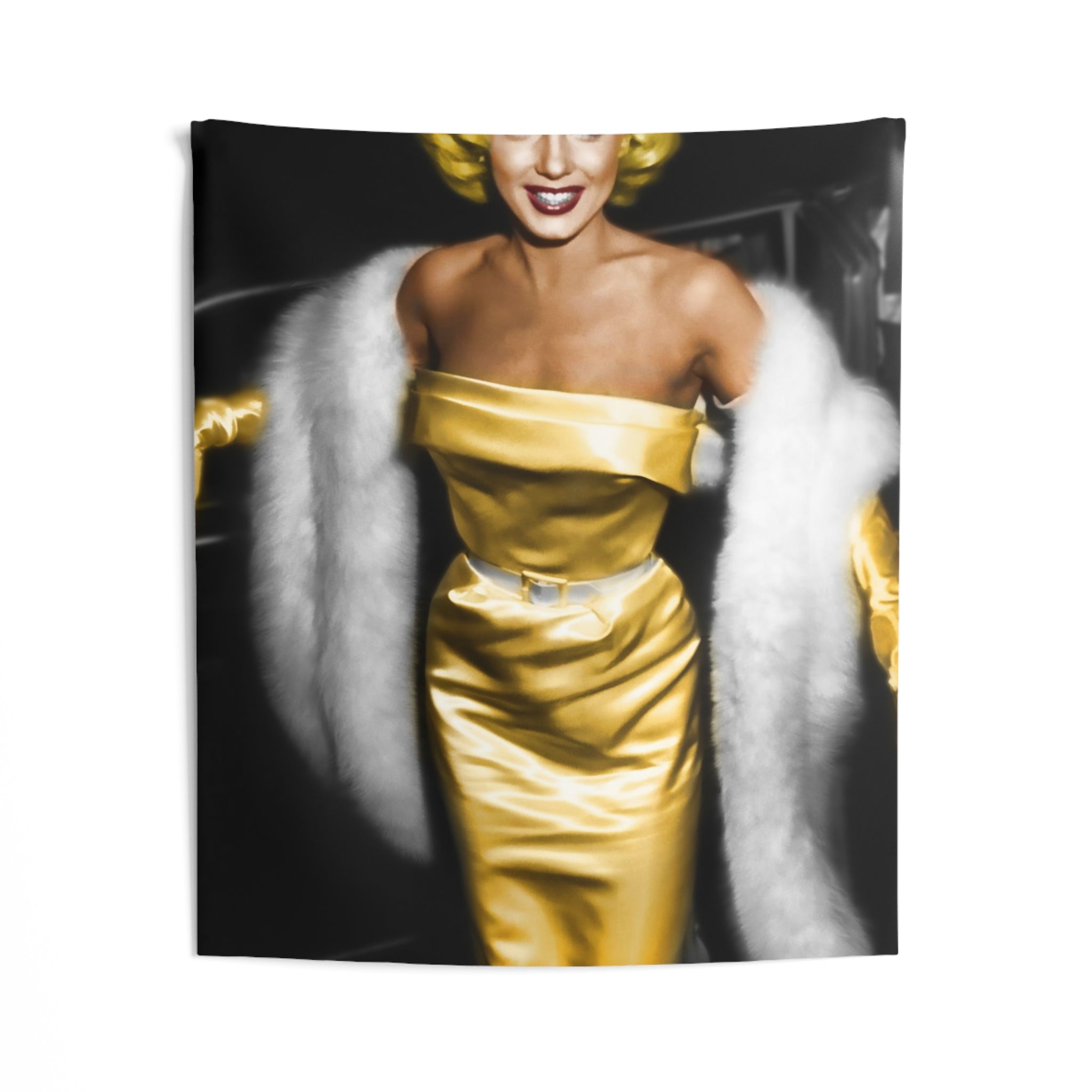 Marilyn In Yellow Dress Tapestry-1