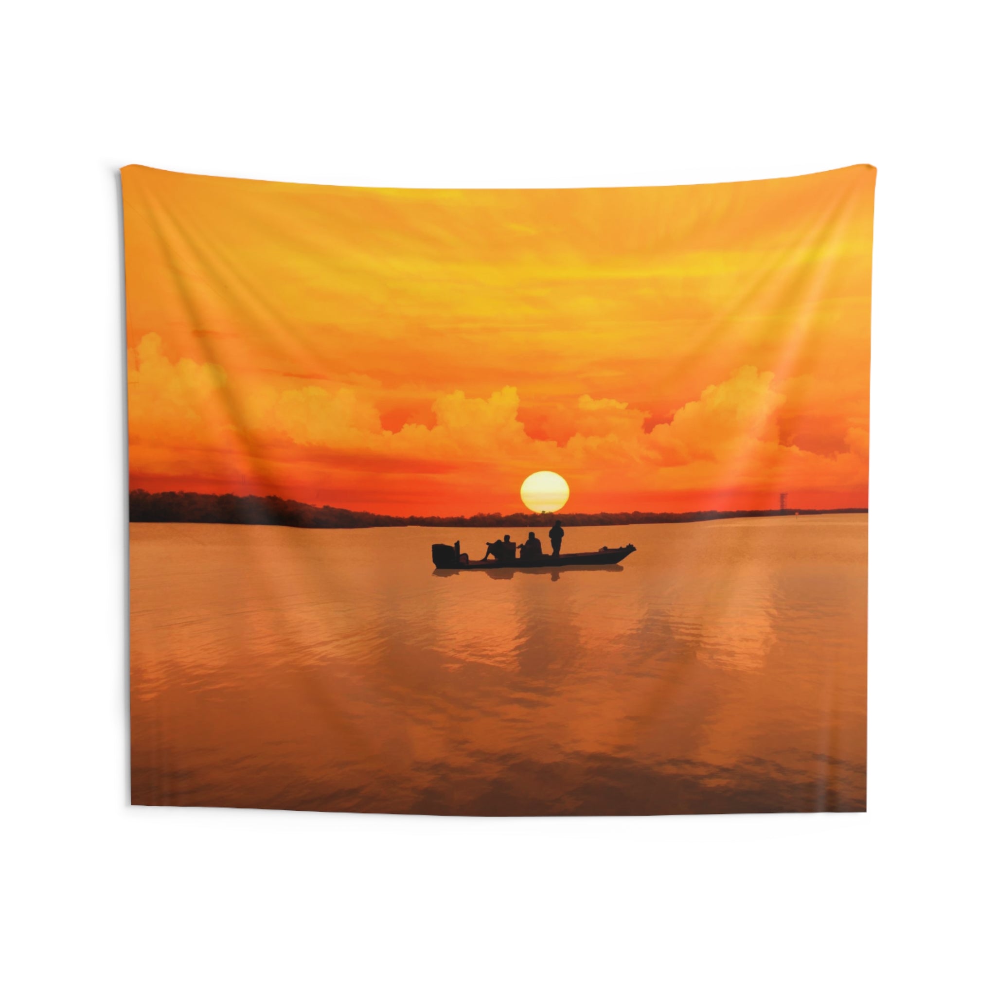 Sunset Boat Tapestry-3