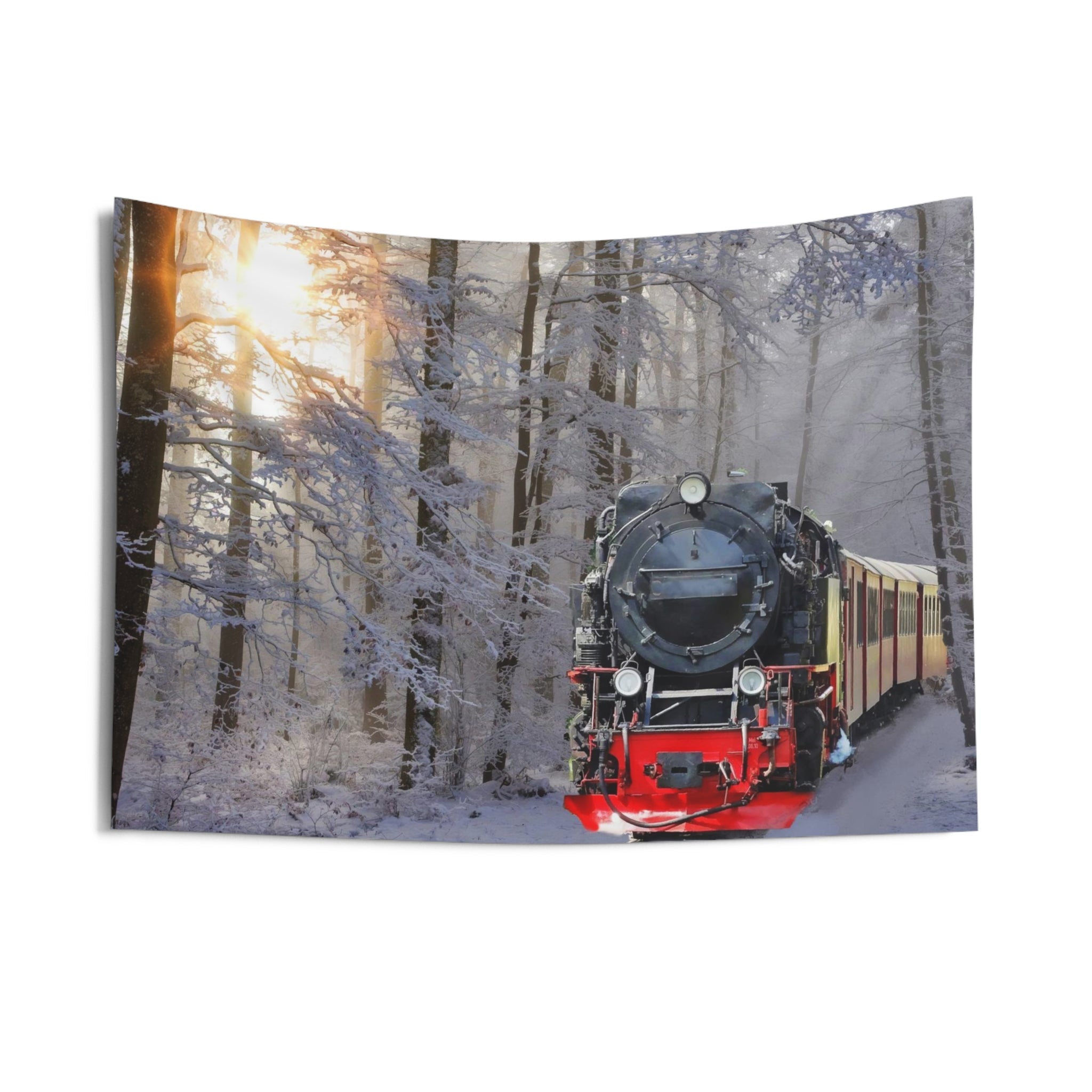 Train Winter Tapestry-2