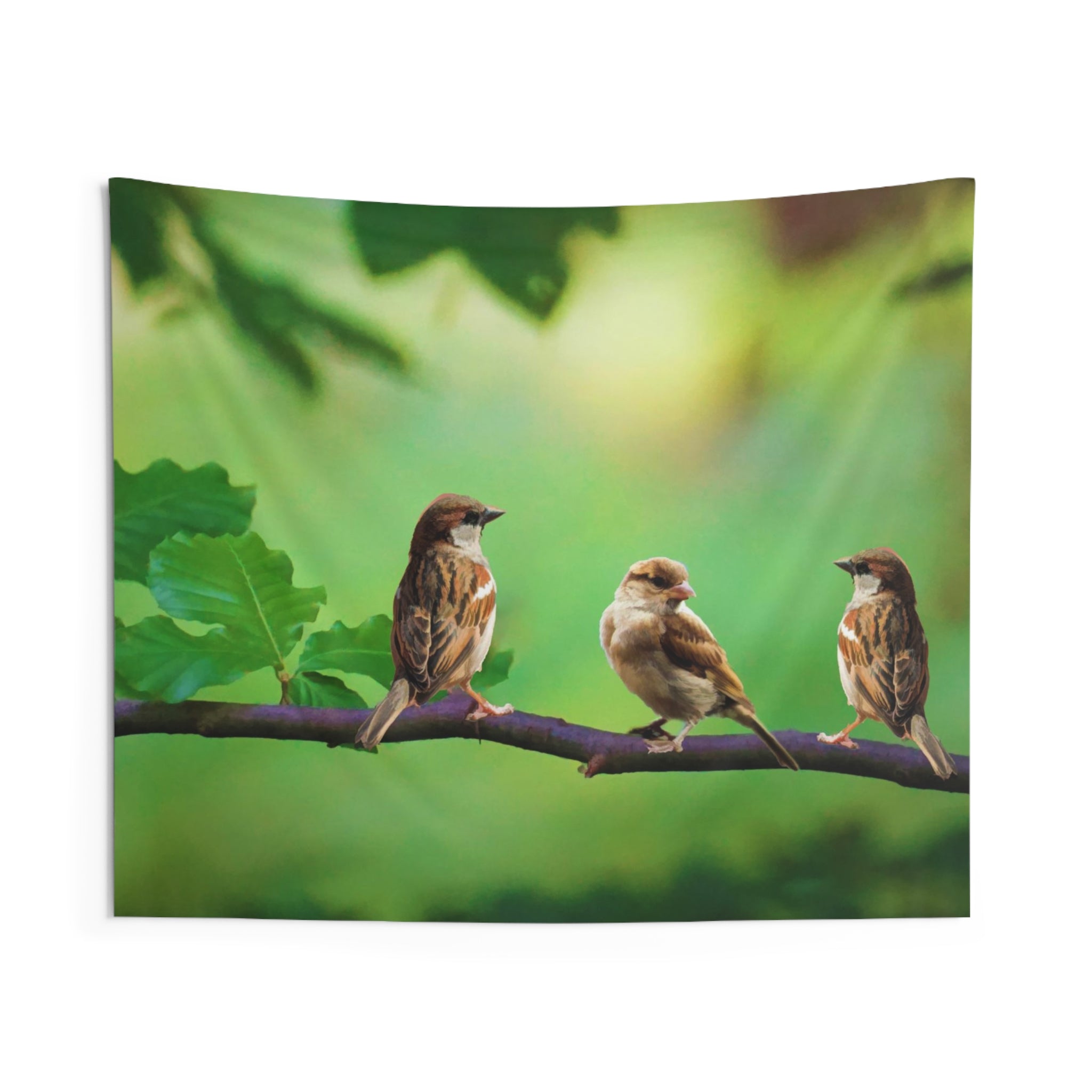 Bird on Tree Branch Tapestry-0
