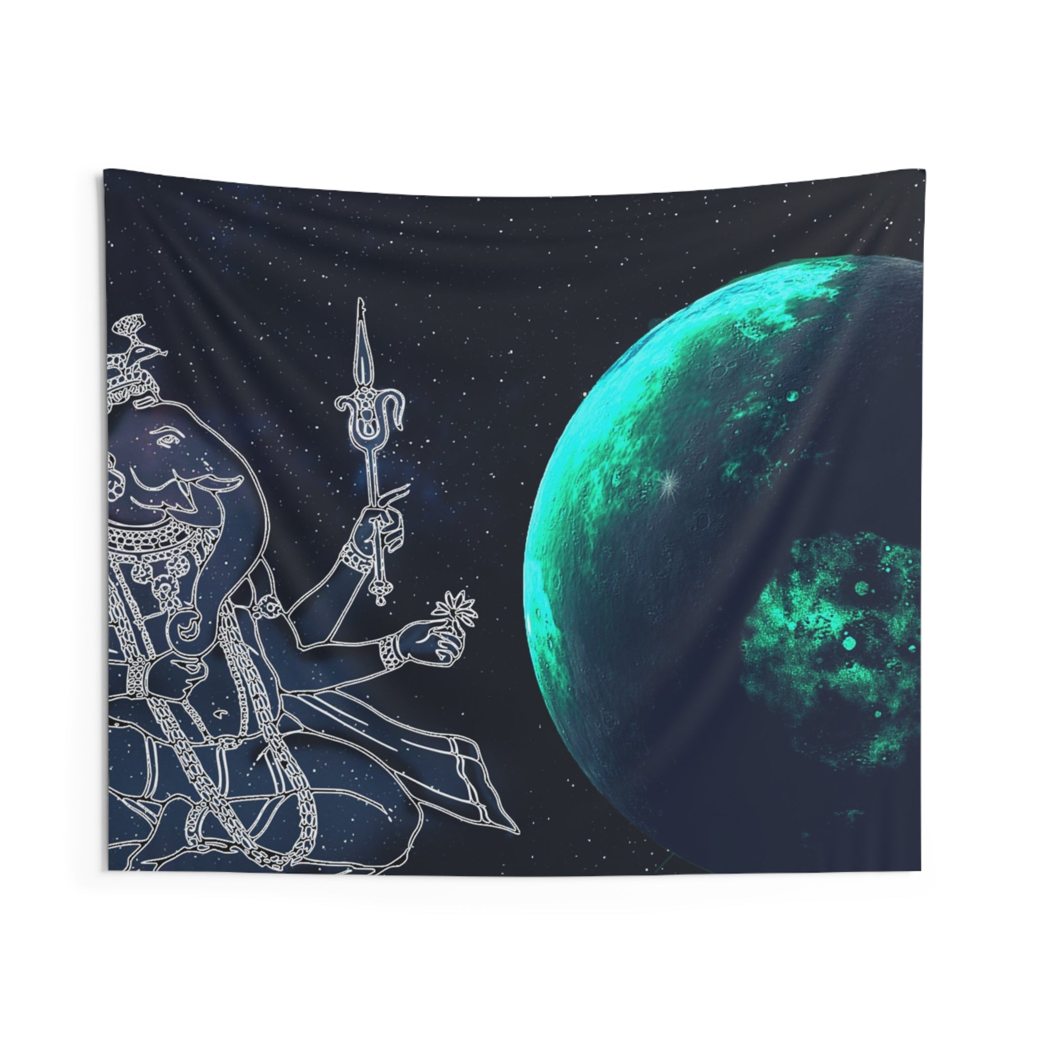 Ganesha Moon Tapestry-0