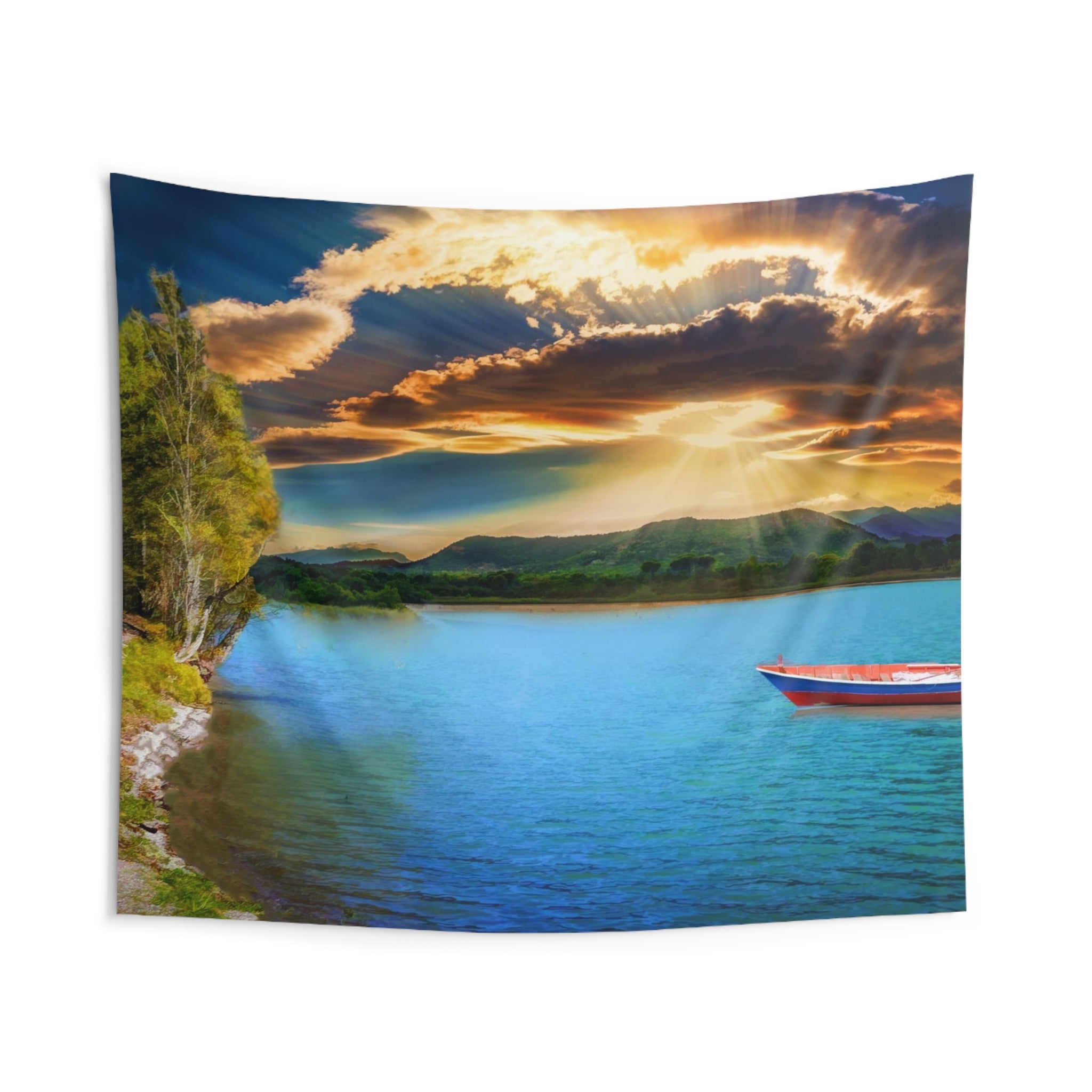 Sunrise Mountain Lake Tapestry-1