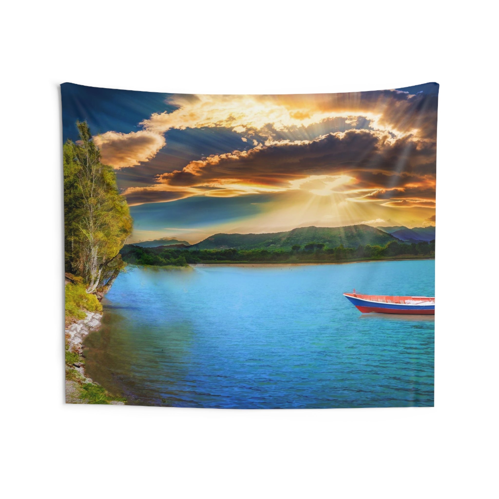 Sunrise Mountain Lake Tapestry-3