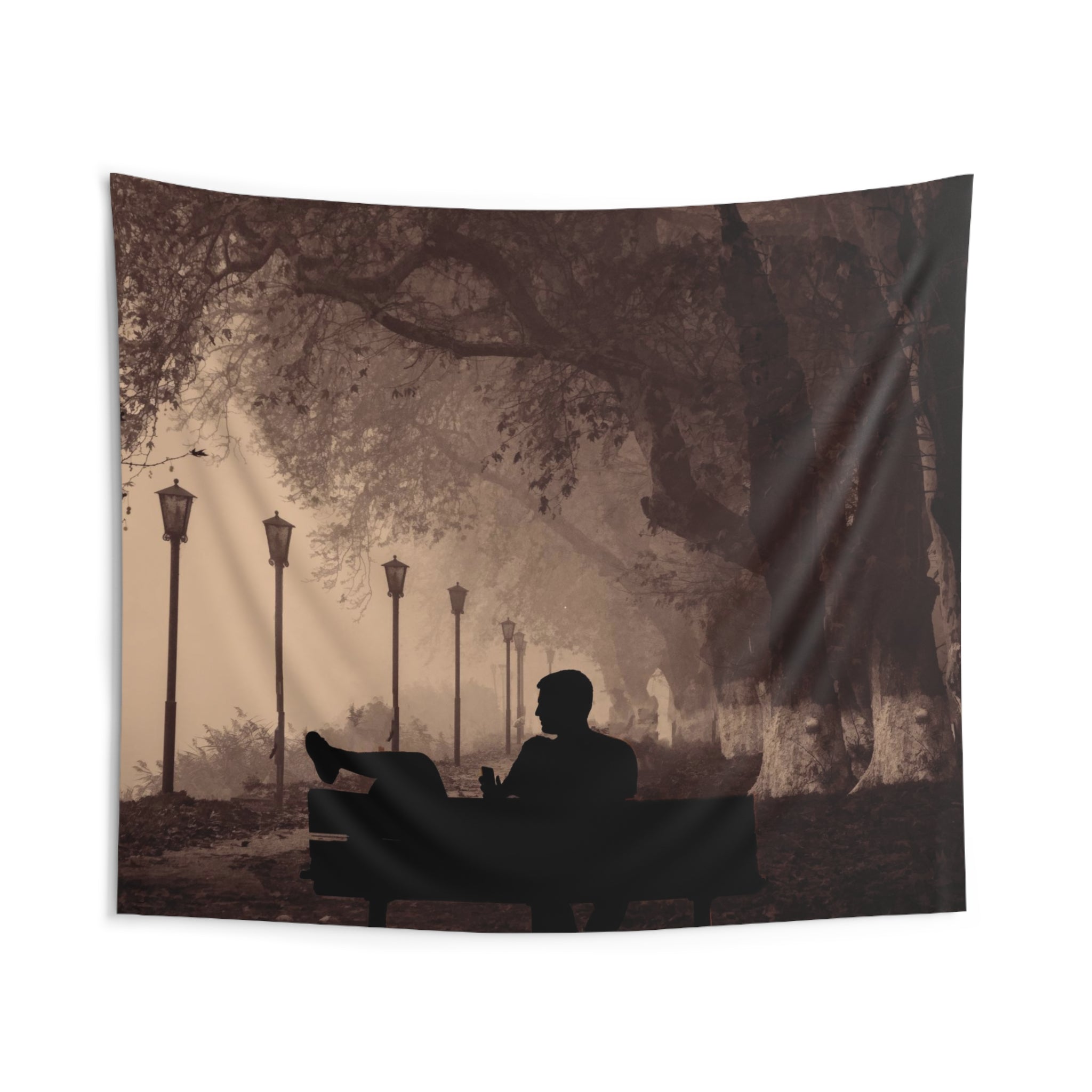 Street light Greece Tapestry-1