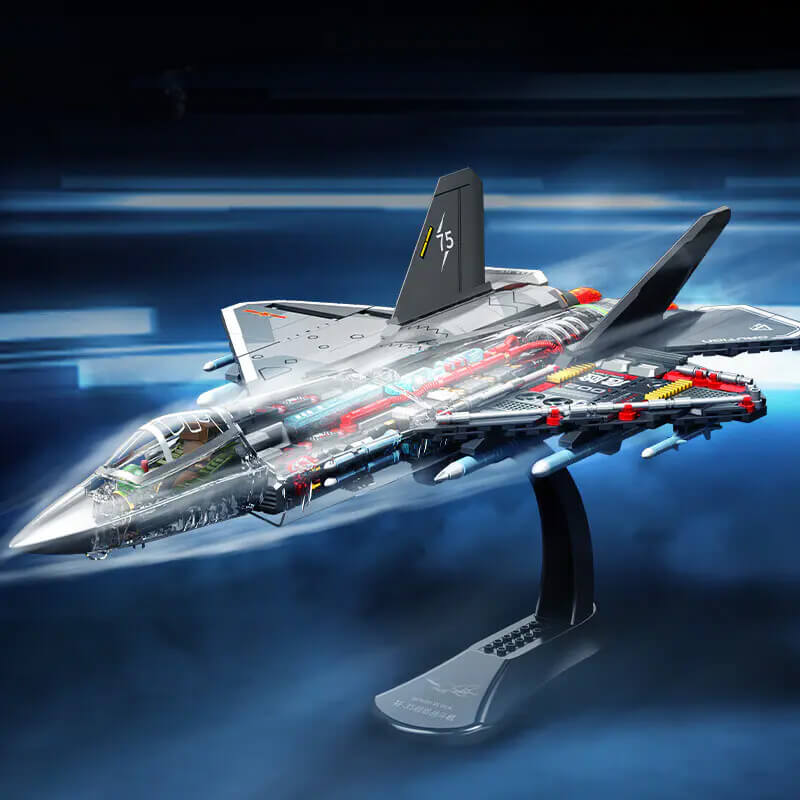 Transparent J-35 Tactical Jet 1322Pcs-1