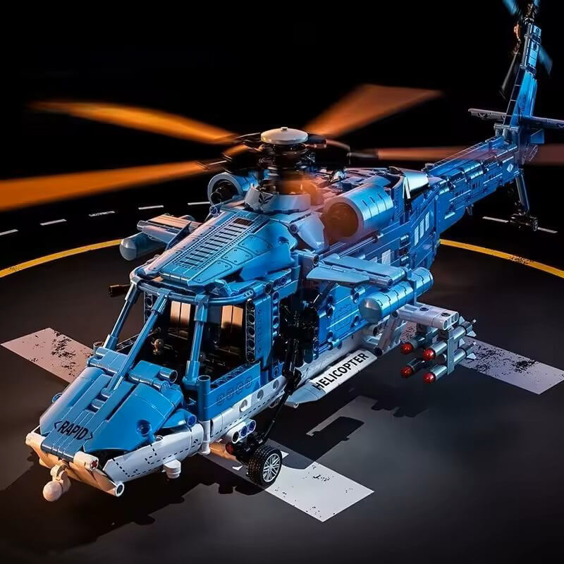 Heavy-Duty Military Helicopter 1710Pcs-1