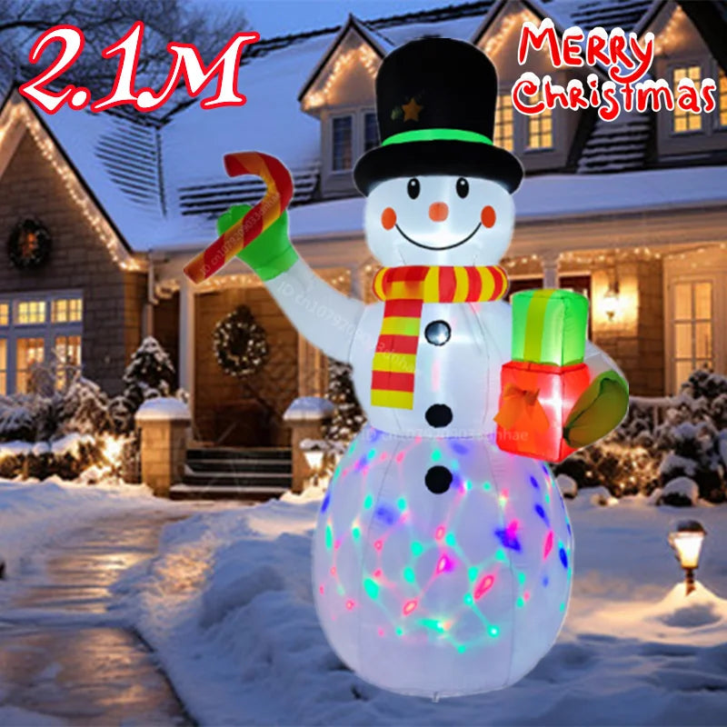Christmas Inflatable Snowman with LED Lights-2
