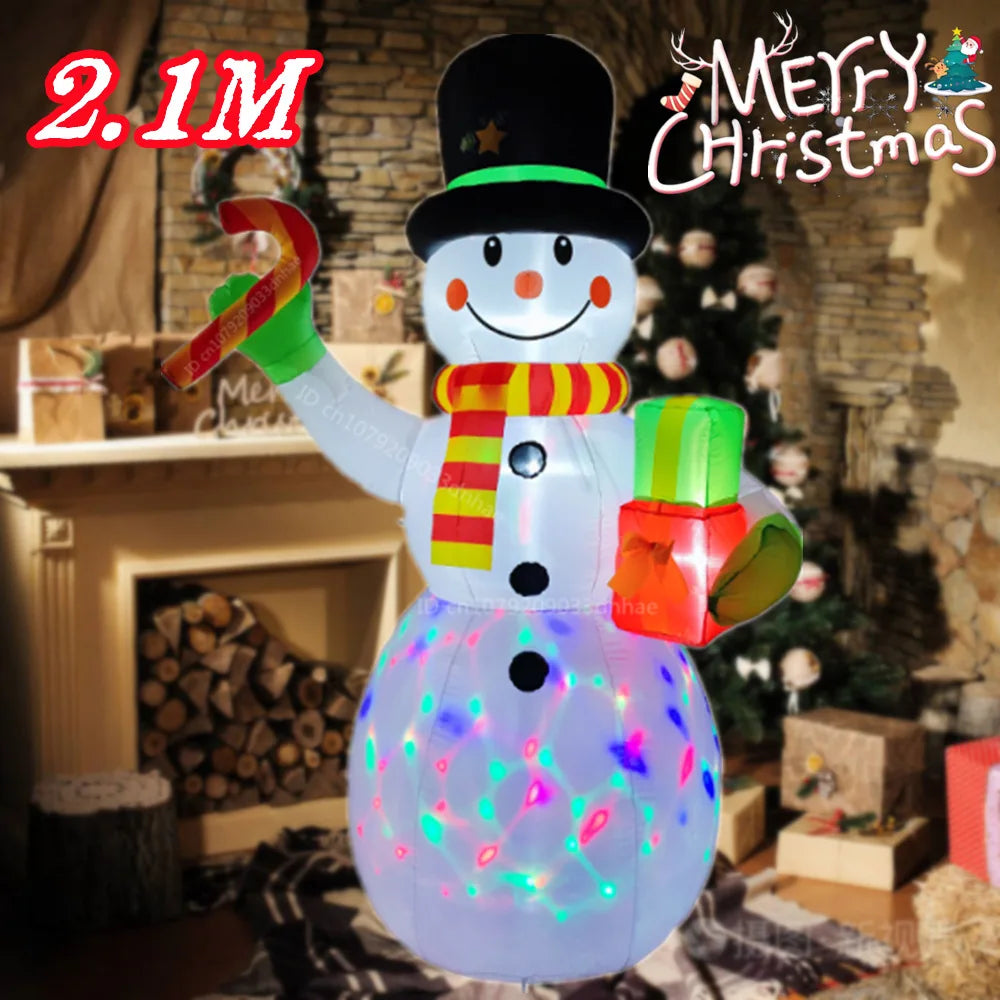 Christmas Inflatable Snowman with LED Lights-4