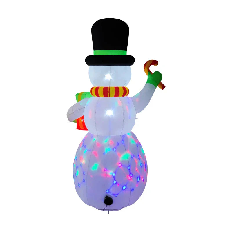 Christmas Inflatable Snowman with LED Lights-0