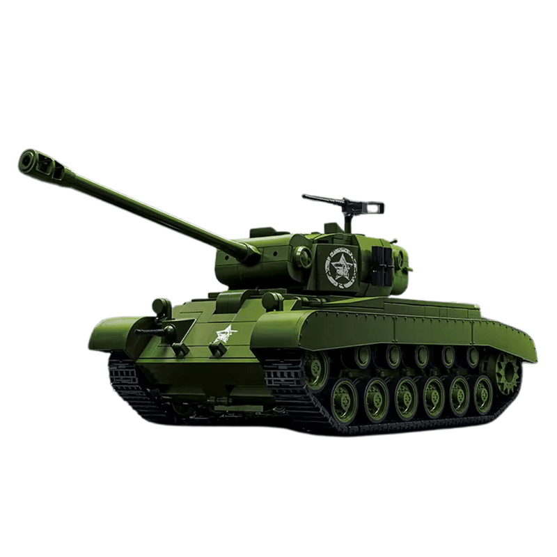 M26 Pershing Heavy Tank 1702pcs Model – Rotating Turret-0