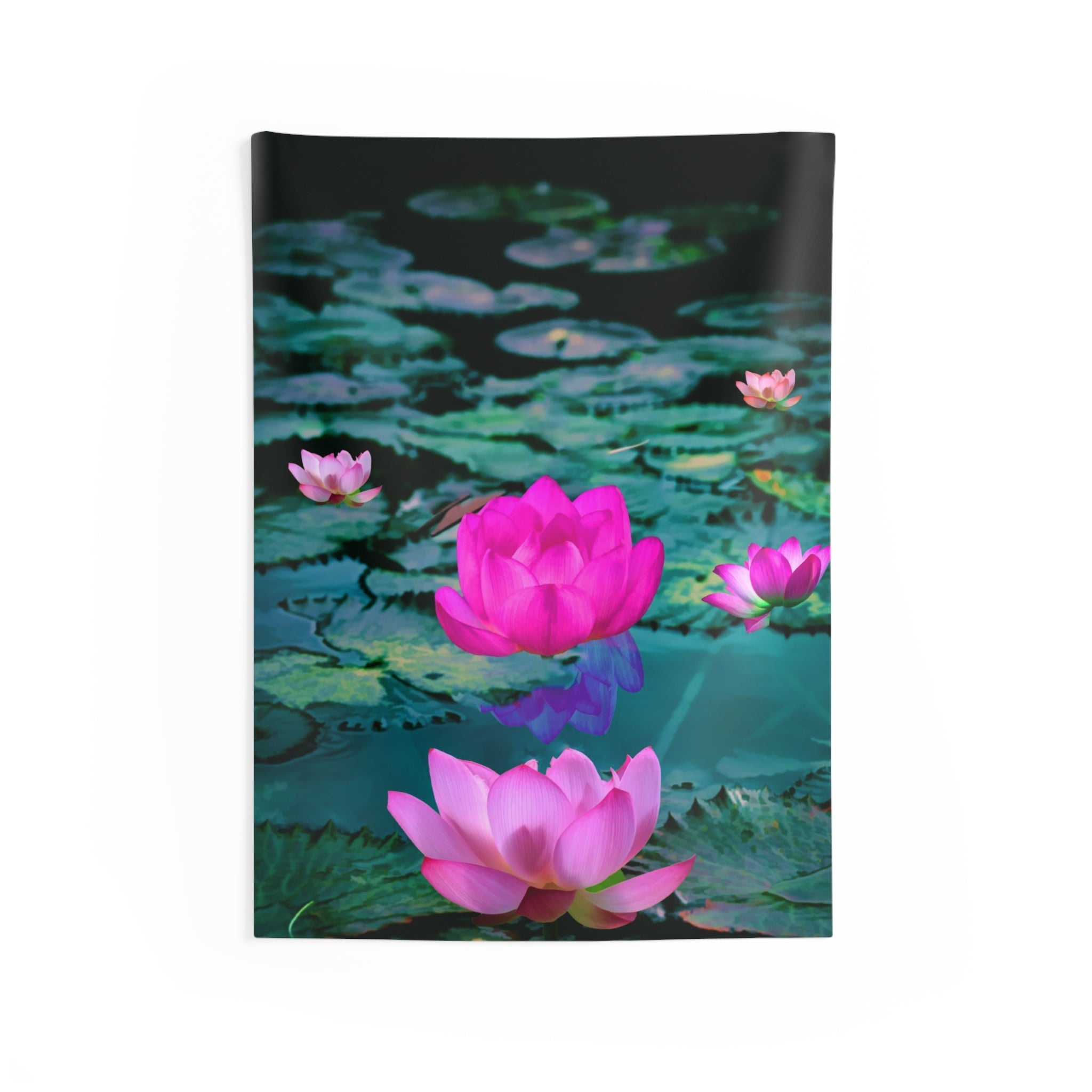 Lily Flower Leaf Tapestry-0
