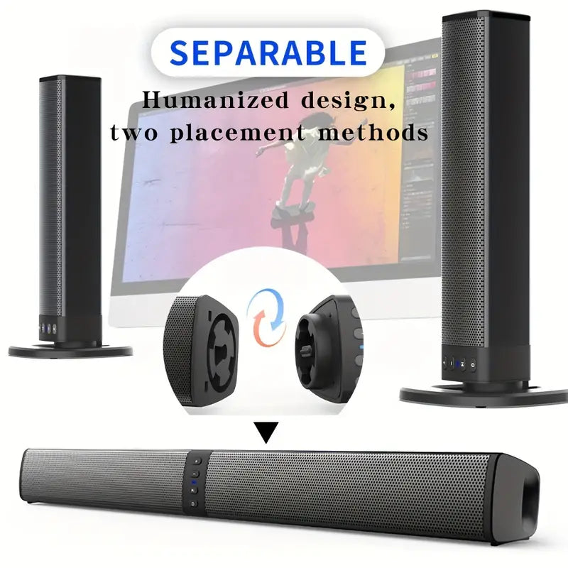 20W 3D Home Theater Stereo Surround Wireless Speaker - Black-3