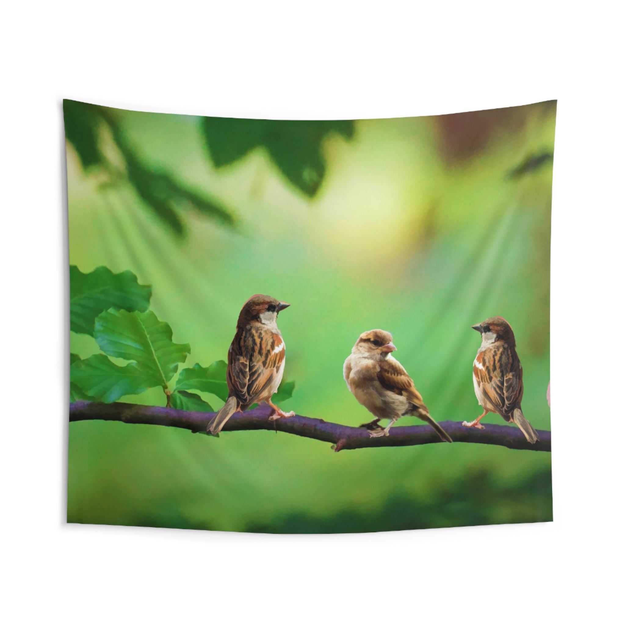 Bird on Tree Branch Tapestry-1