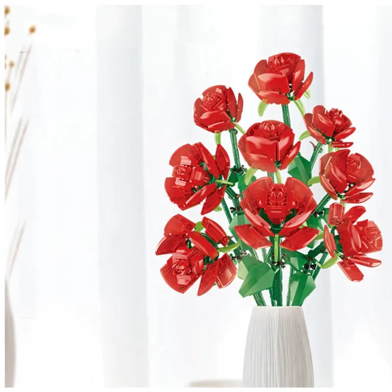 Bouquet of Nine Red Roses 568pcs-2