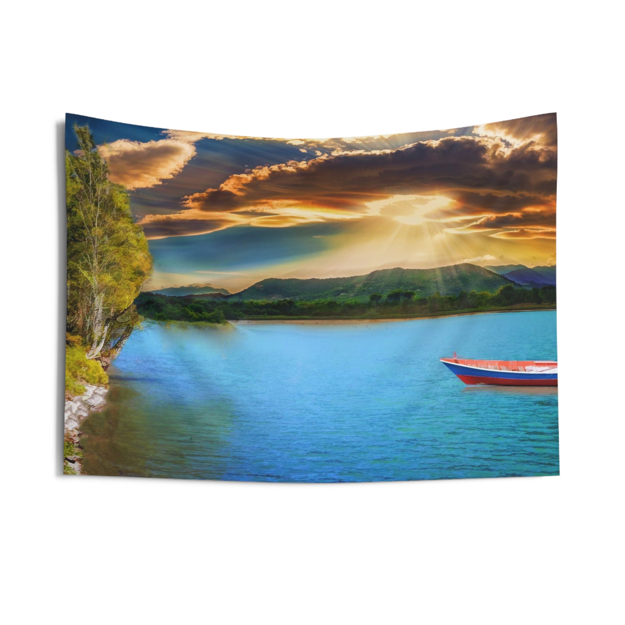 Sunrise Mountain Lake Tapestry-2