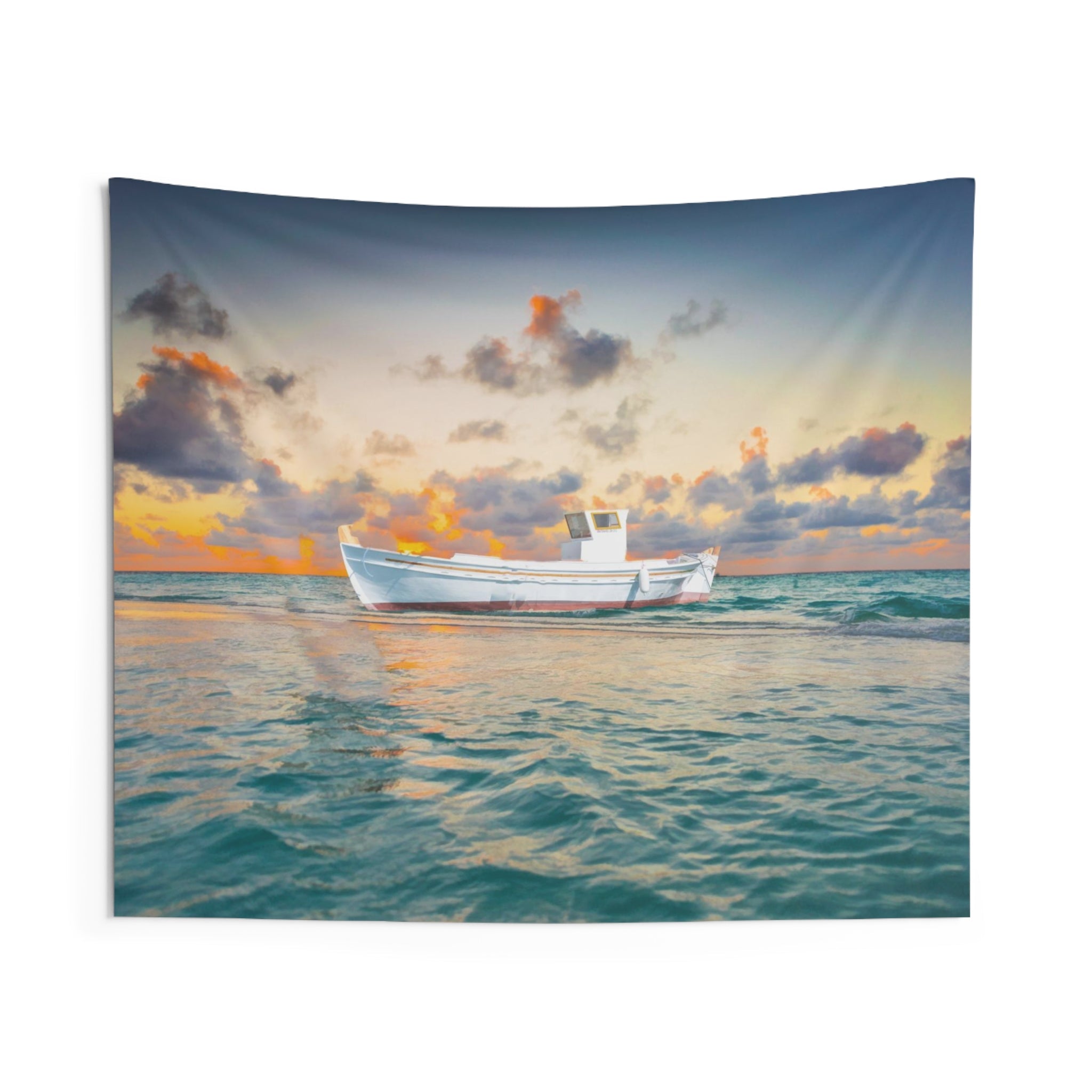 White Boat Tapestry-0