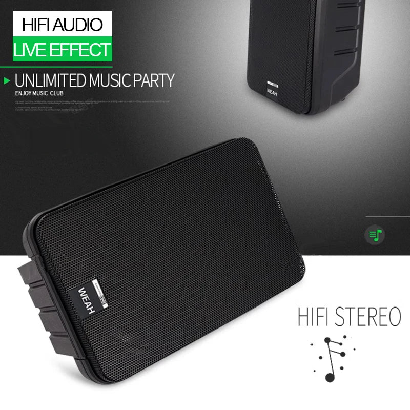 100W 5-Inch Full Range Bookshelf Speakers (Black)-4