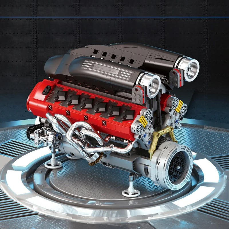 Legendary Prancing Horse V12 Engine 1239Pcs-1