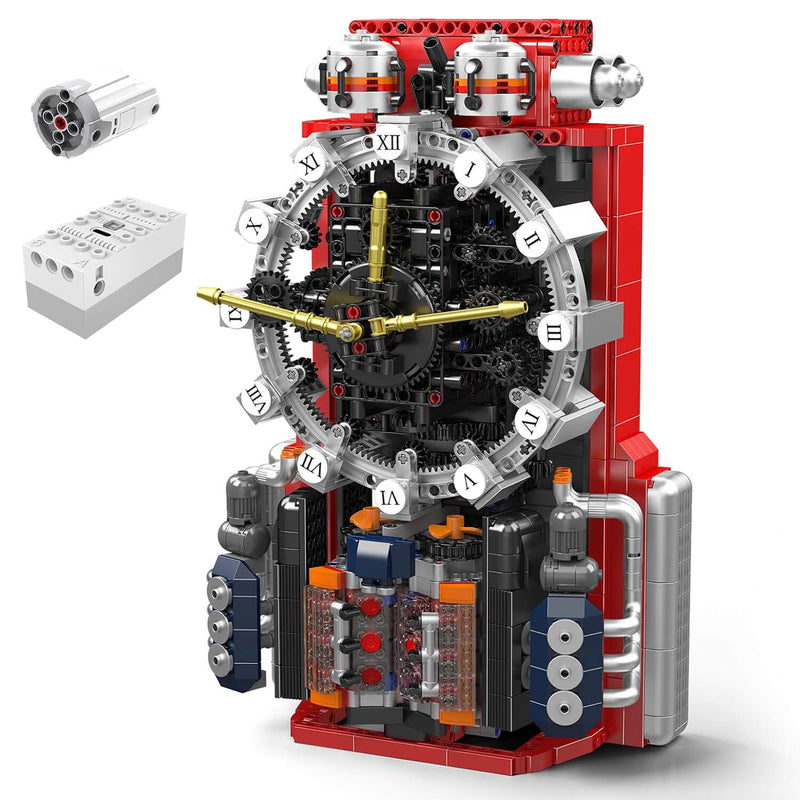 Motorised Cyberpunk Mechanical Clock 1600PCS-3