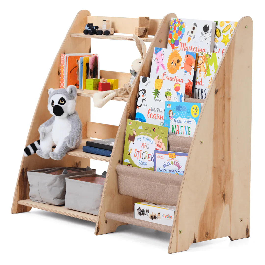 2in1 Montessori Shelf for Books and Toys-6