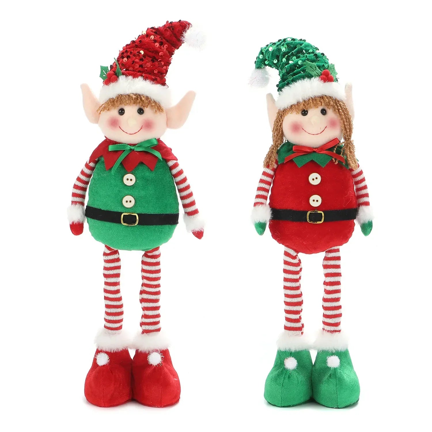 Christmas Hanging Leg Elf Doll Ornament-0