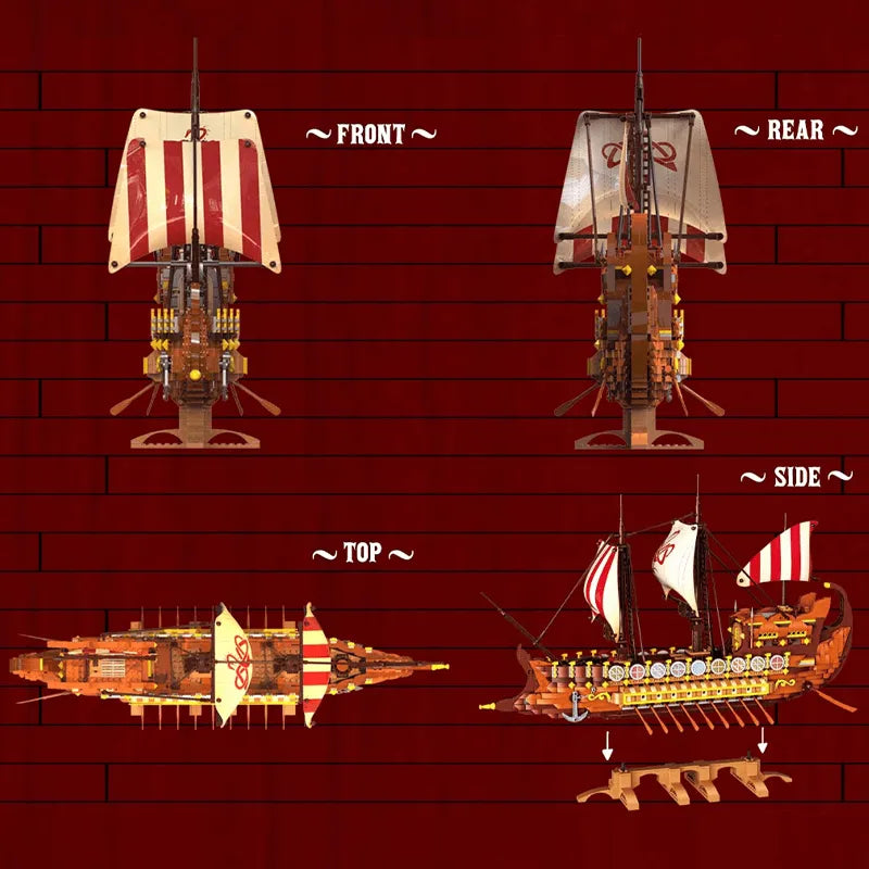 Ancient Viking Warship 2072pcs-4