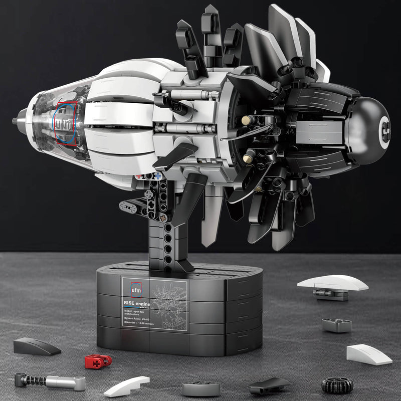 Motorised Aircraft Engine 1350Pcs-3