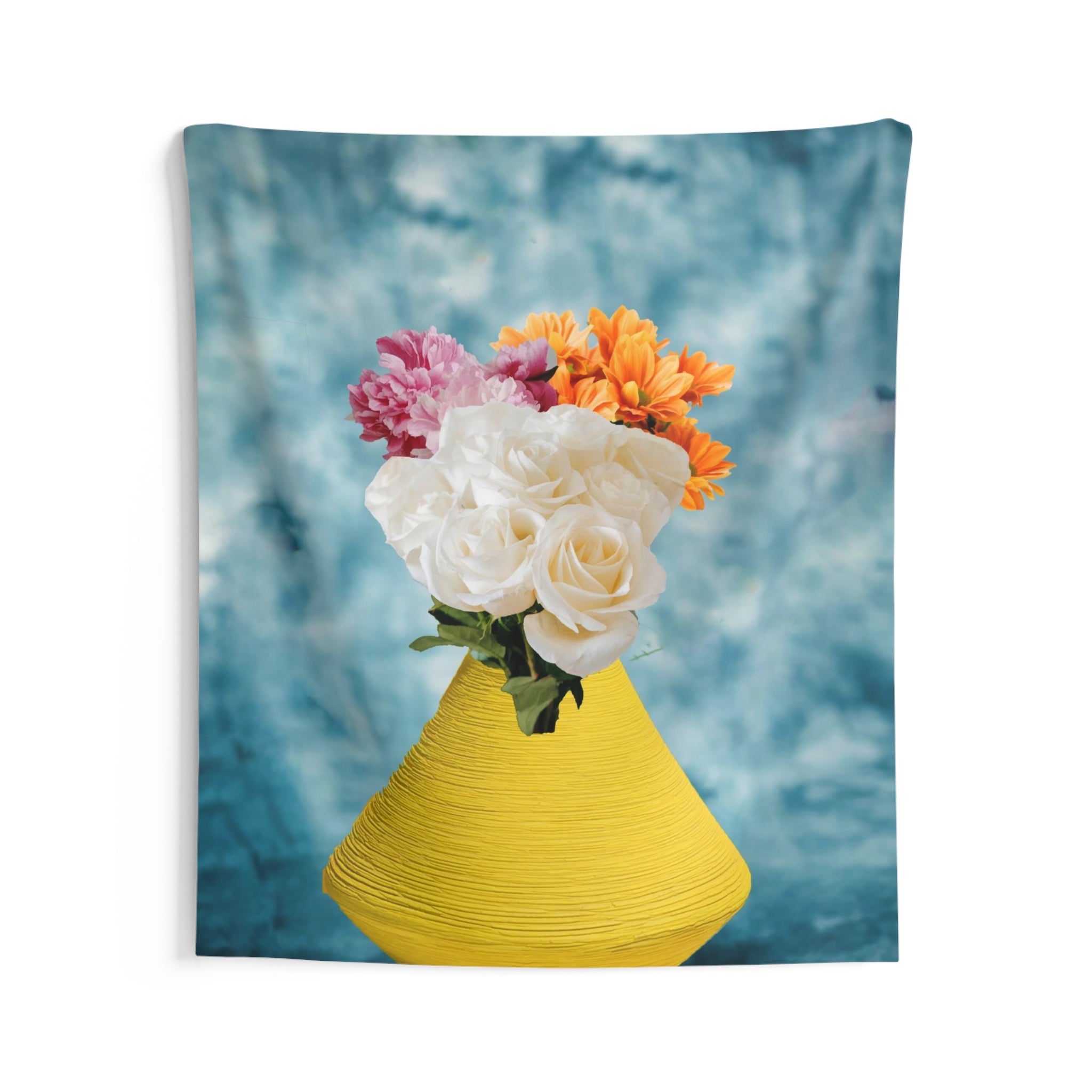 Yellow Flower Vase Tapestry-2