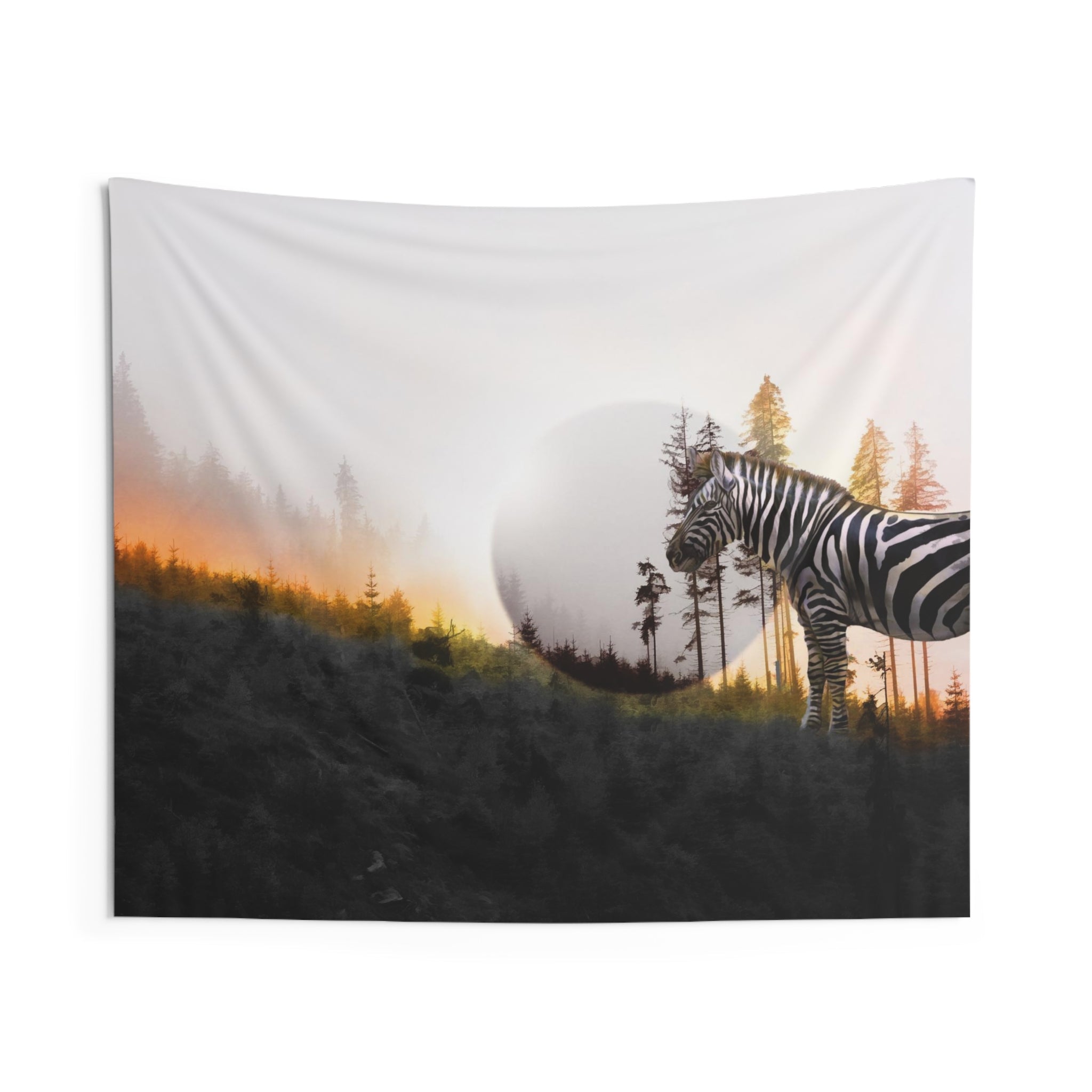 Zebra Moon Tapestry-0