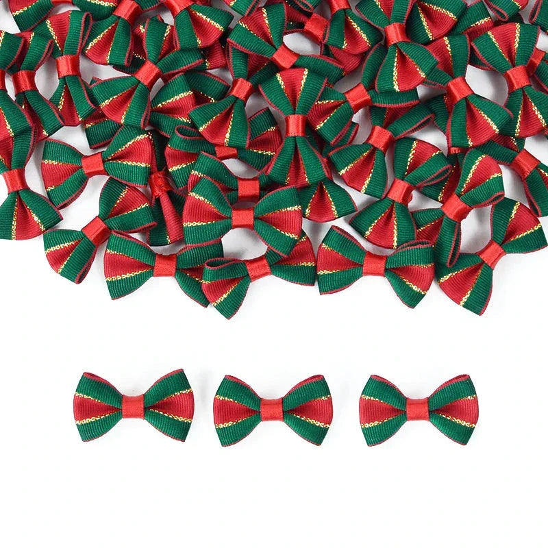 Handmade Christmas Satin Ribbon Bows-0