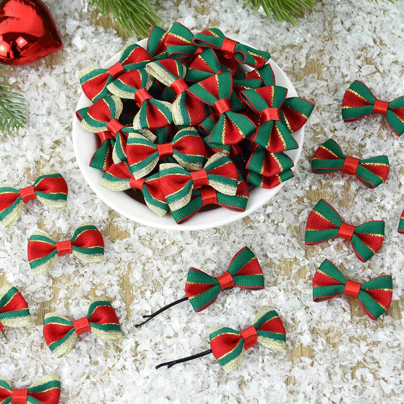 Handmade Christmas Satin Ribbon Bows-2