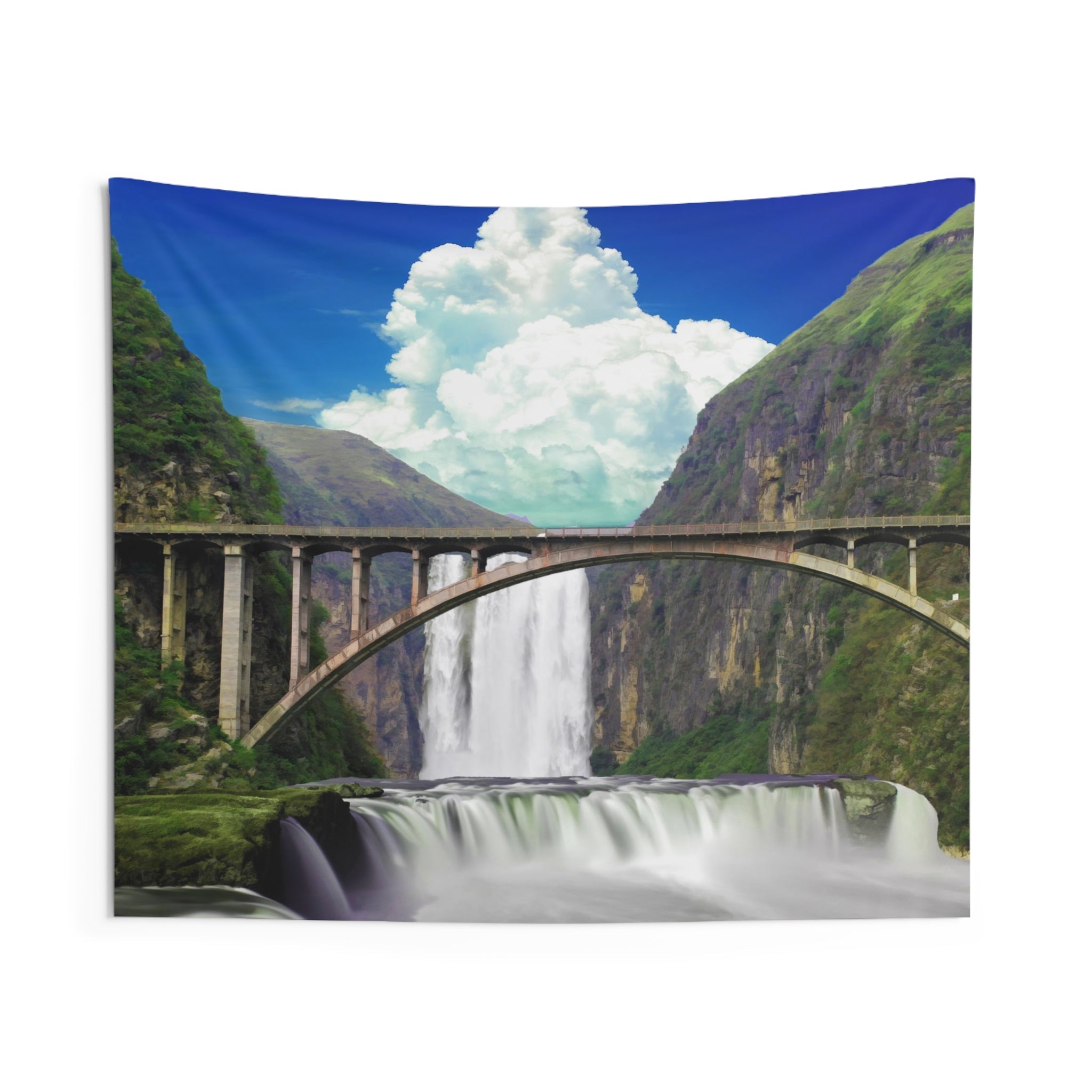 Waterfall over Bridge Tapestry-0