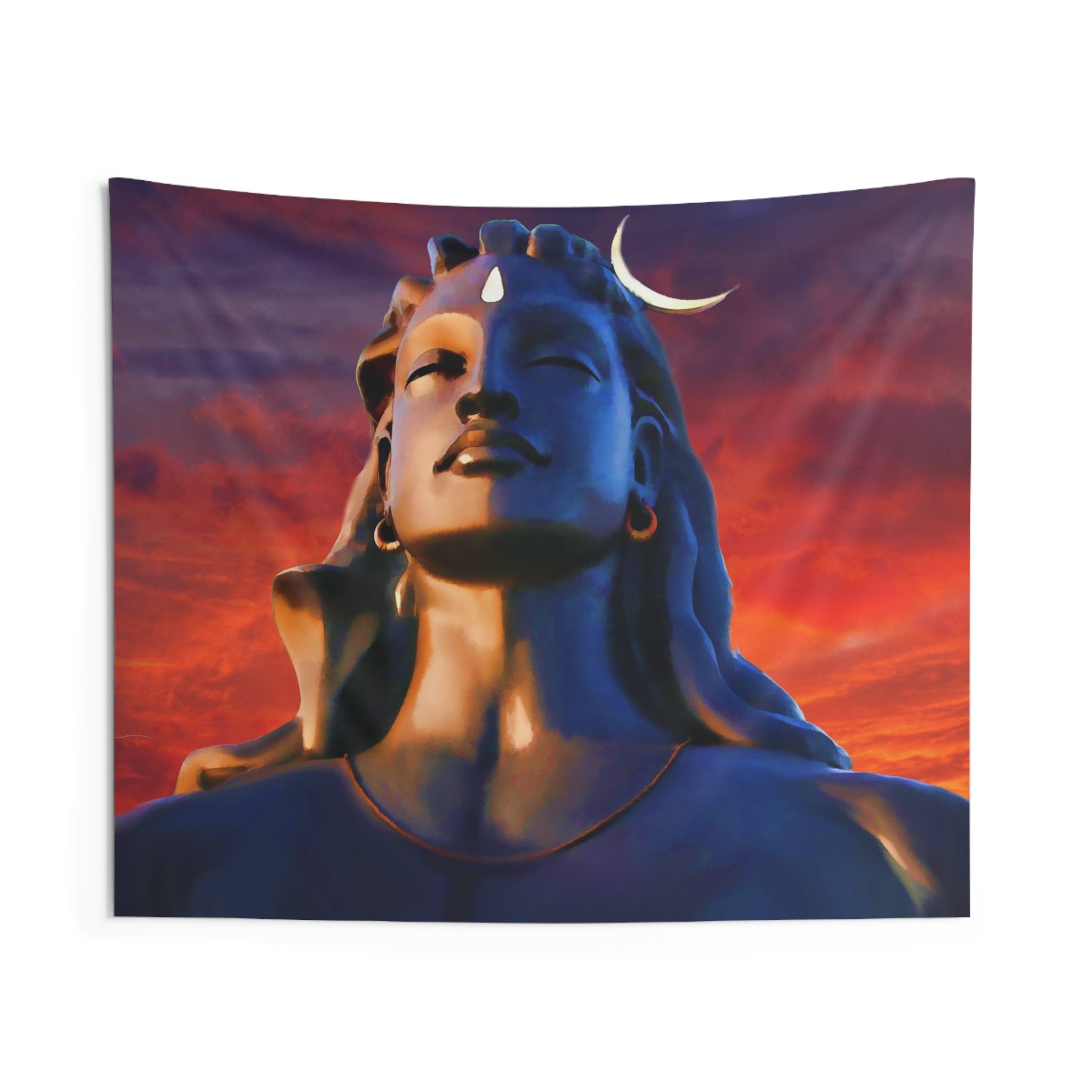Adiyogi Shiva Red Tapestry-0