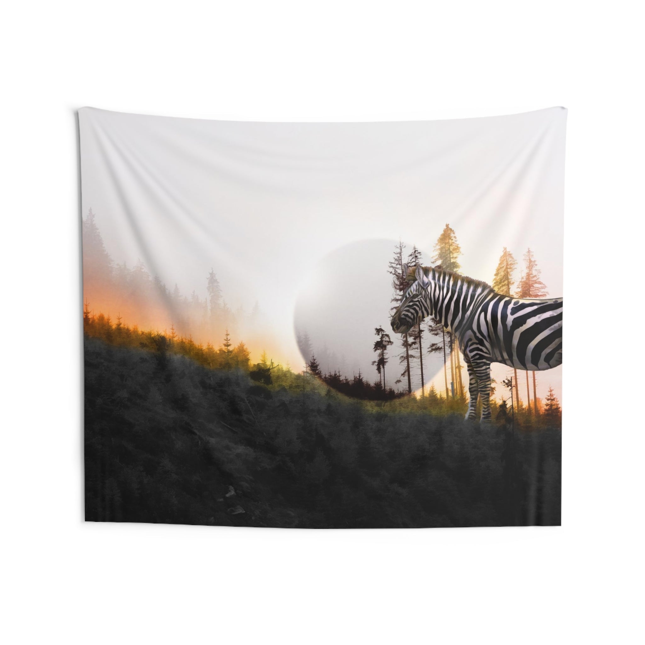 Zebra Moon Tapestry-3