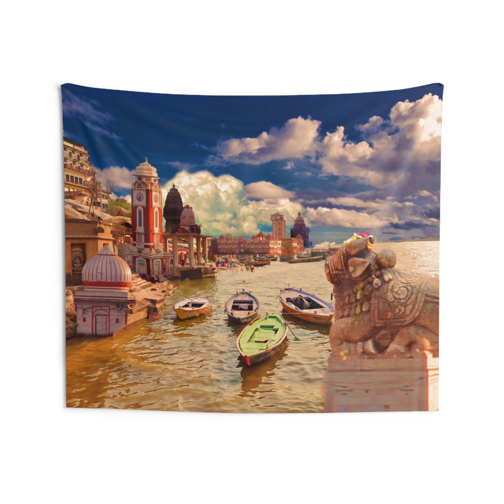 Ganga River Varanasi Tapestry-3