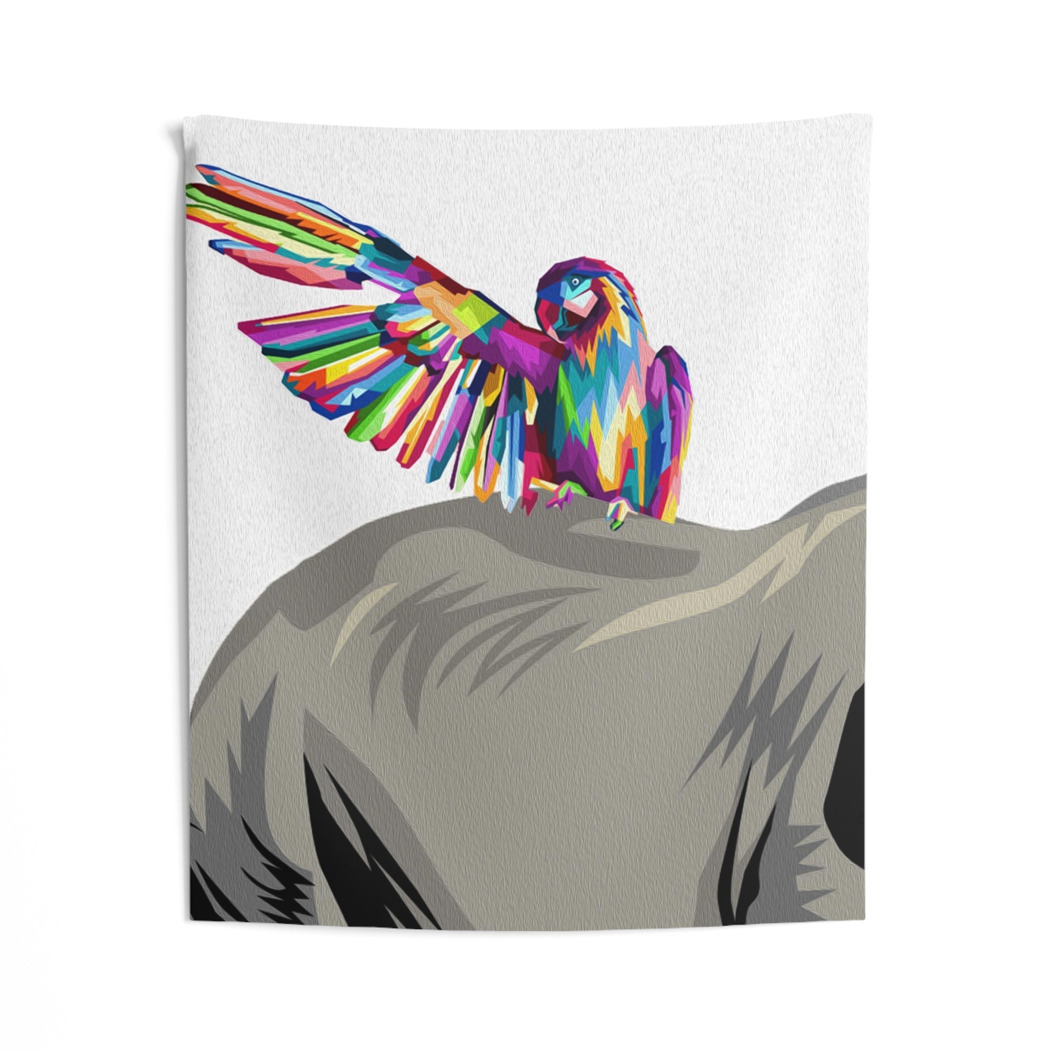 Elephant Parrot Tapestry-2