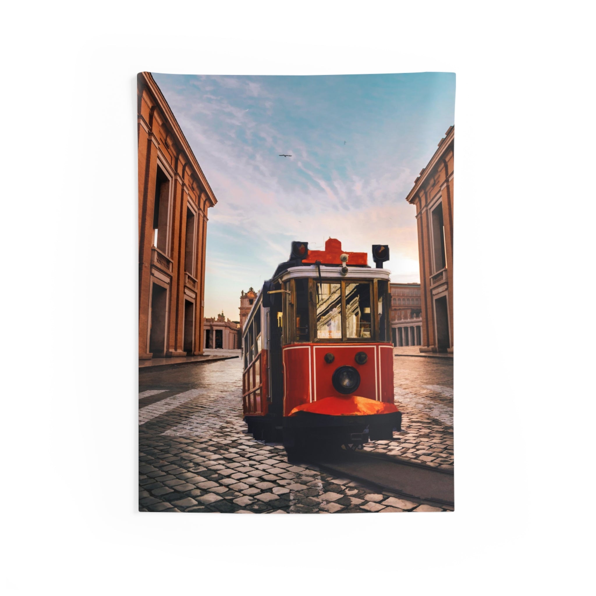 Tram Red Tapestry-0