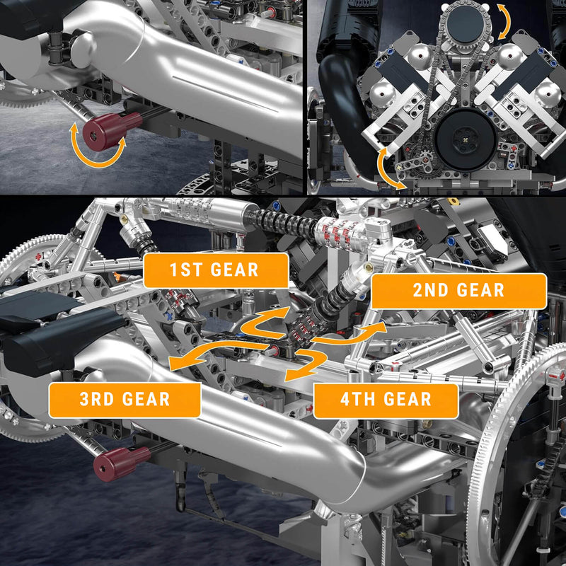 The Ultimate Scandinavian 5L V8 Engine & Gearbox 3191Pcs-2