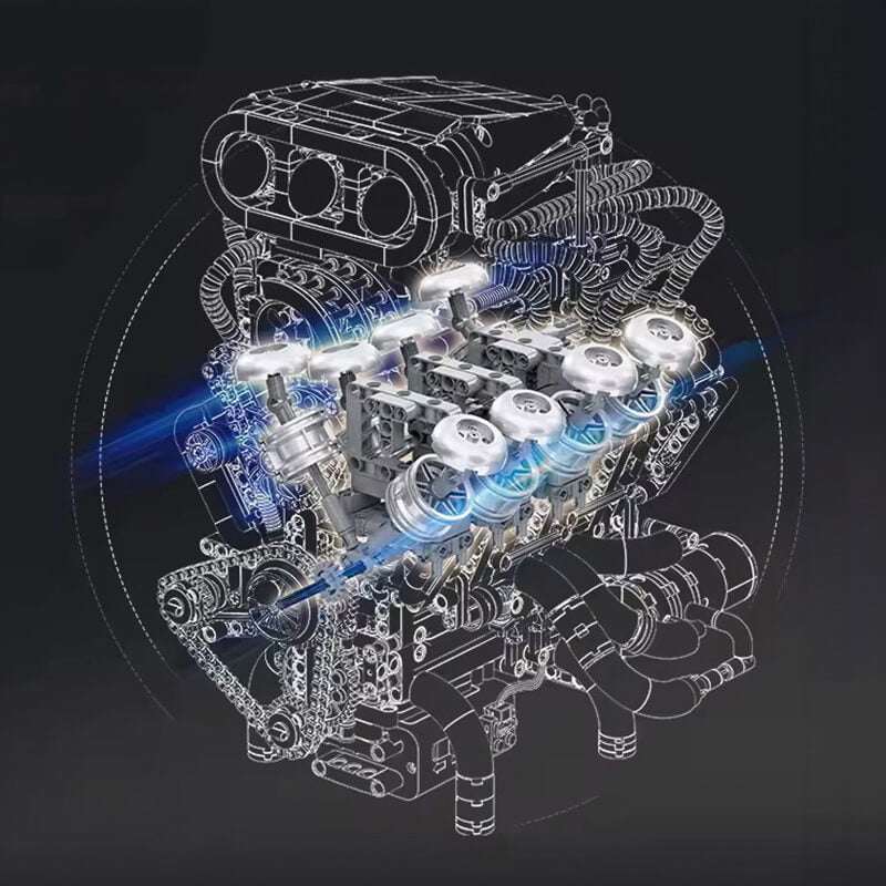 Supercharged V8 American Engine 2346Pcs-1