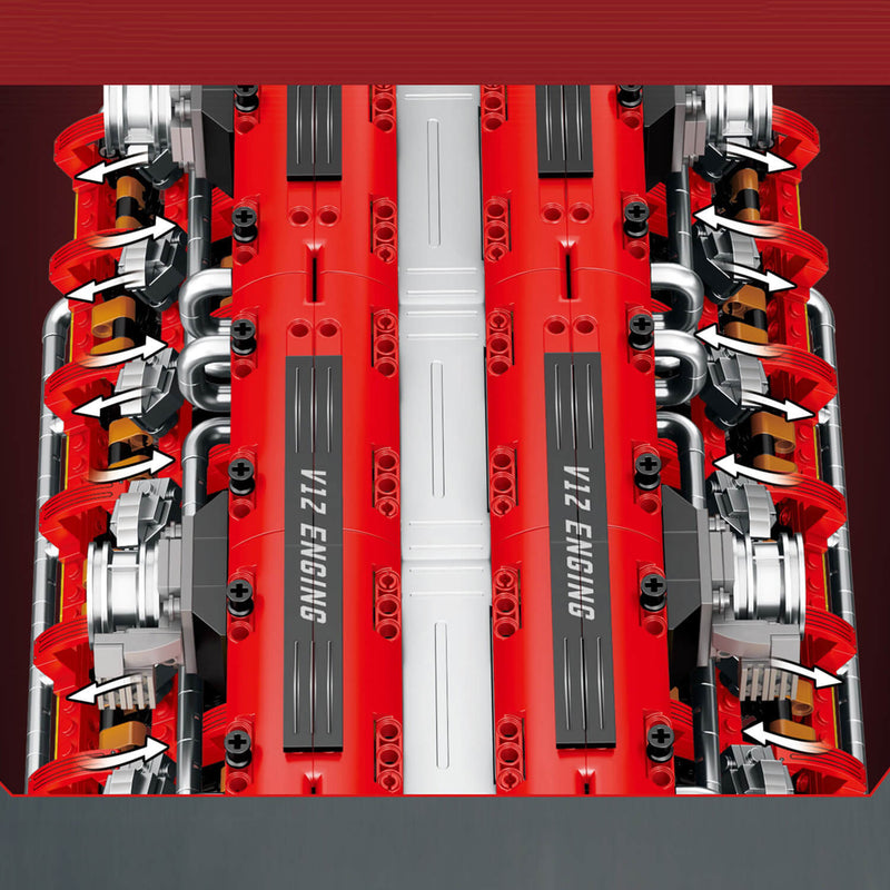 The Ultimate Italian Supercar V12 Engine 4718Pcs-4