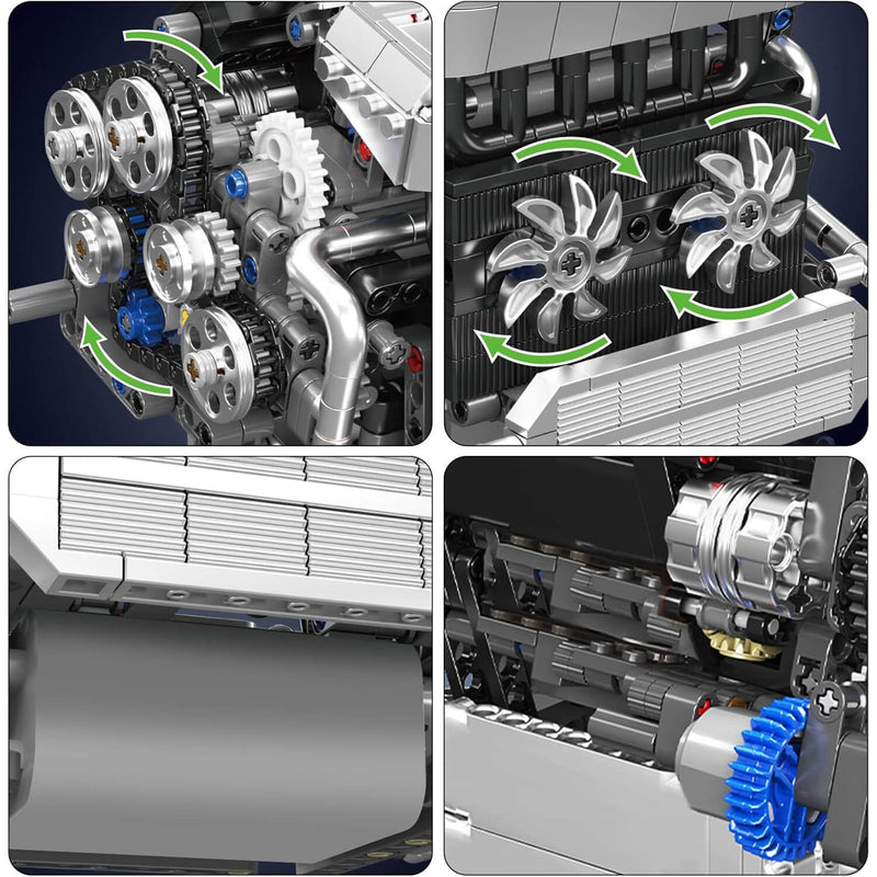 Motorised Inline 6 Bavarian Engine 743Pcs-2
