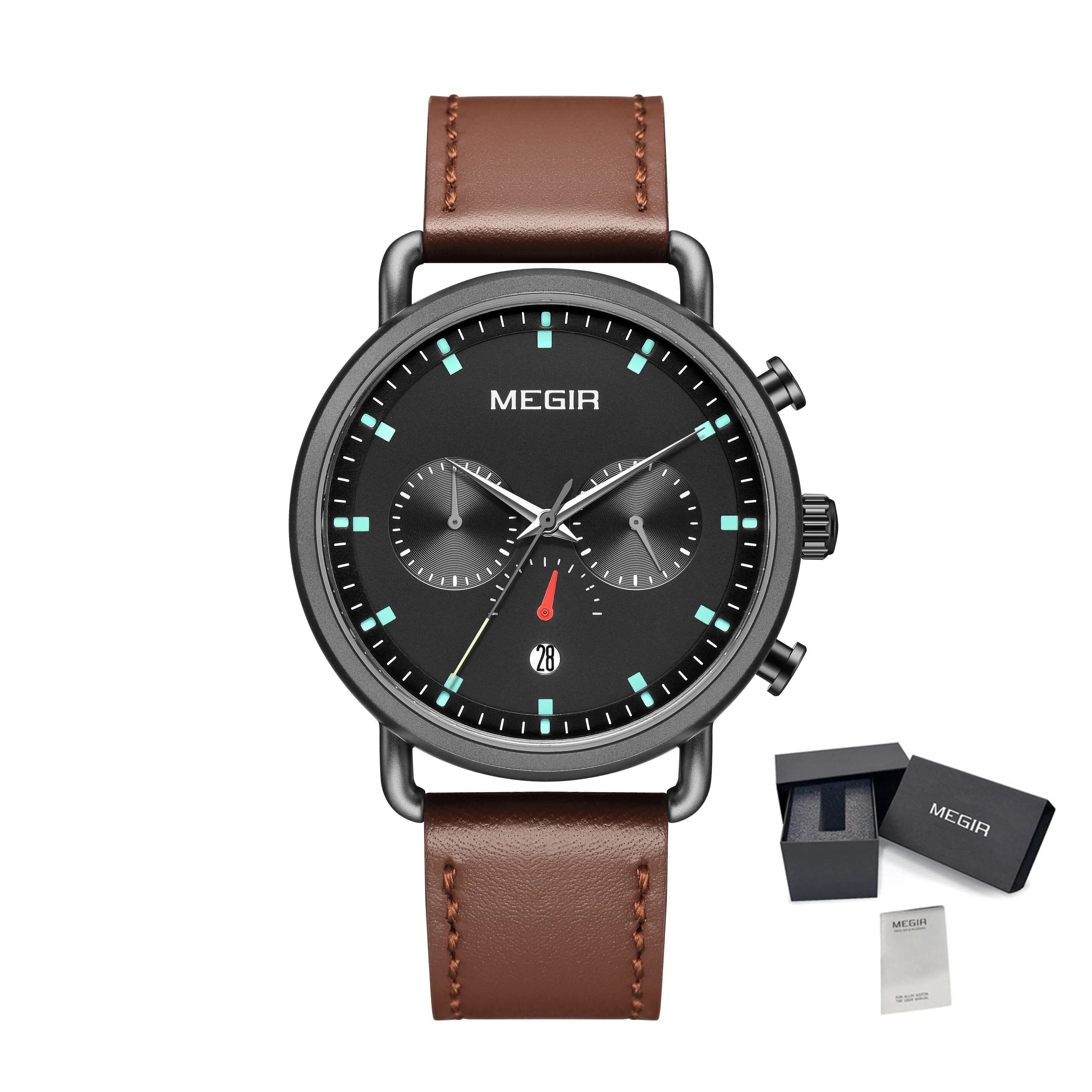 MEGIR Men Watch Top Brand Fashion Casual Quartz Watches Waterproof Date Man Sports Military Wristwatch Clock Relogio Masculino-17