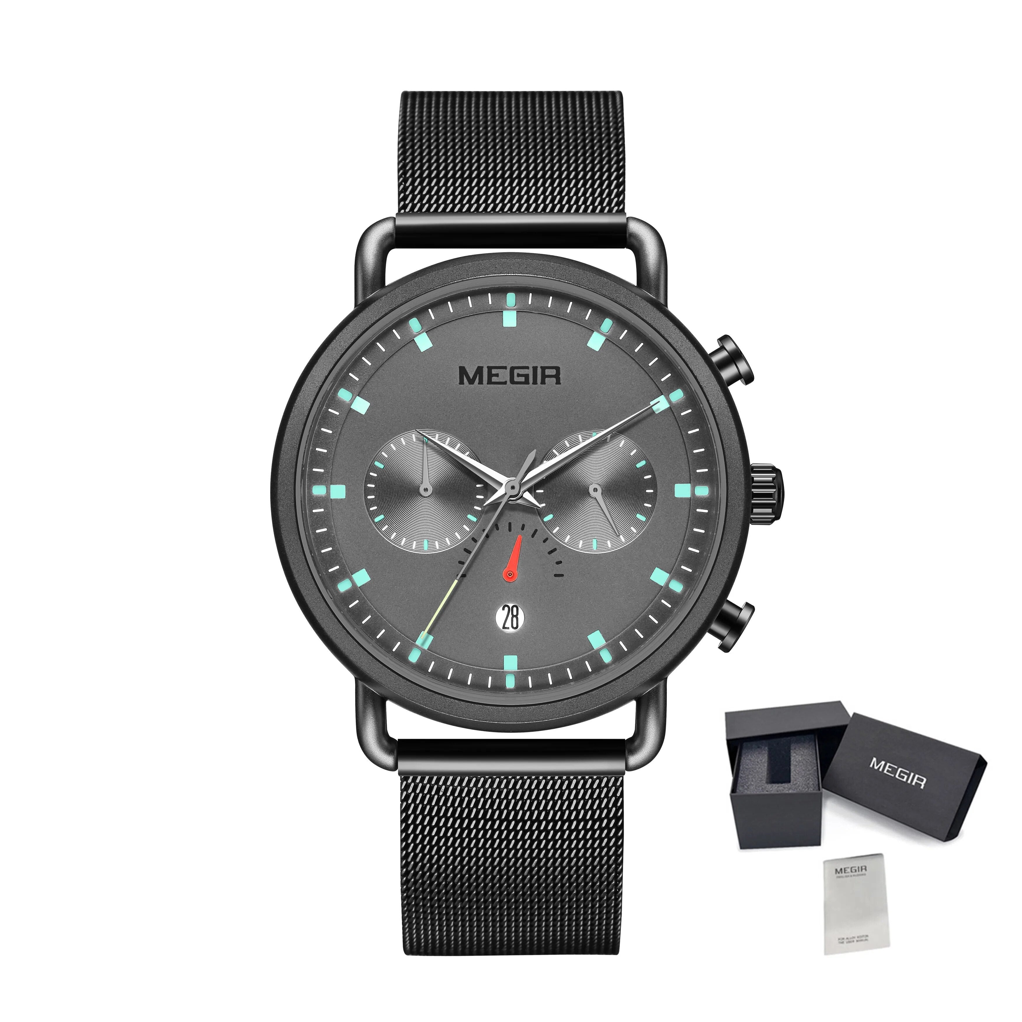 MEGIR Men Watch Top Brand Fashion Casual Quartz Watches Waterproof Date Man Sports Military Wristwatch Clock Relogio Masculino-19